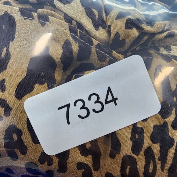 Womens Valerie Stevens Brown Leopard Print 100% Silk Midi Skirt Side Zip Size 12 - Picture 9 of 9